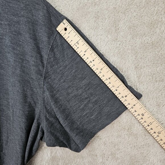 Eddie Bauer Henley Shirt Short Sleeve Buttons Men's Size XXL 2XL Gray Casual - Picture 4 of 10